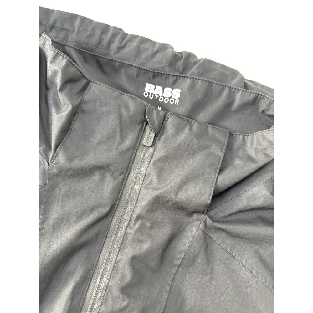 Bass Outdoor Jacket Womens size Med Black Windbreaker Water Resistant - Picture 4 of 13